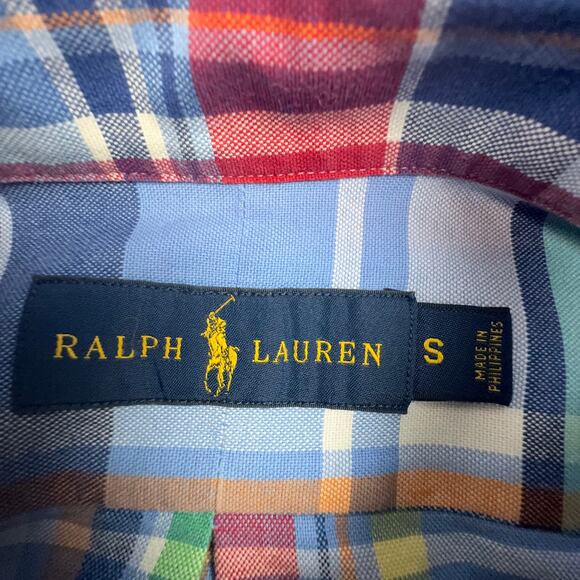 Ralph Lauren Plaid Oxford Shirt Men Small - Picture 7 of 7